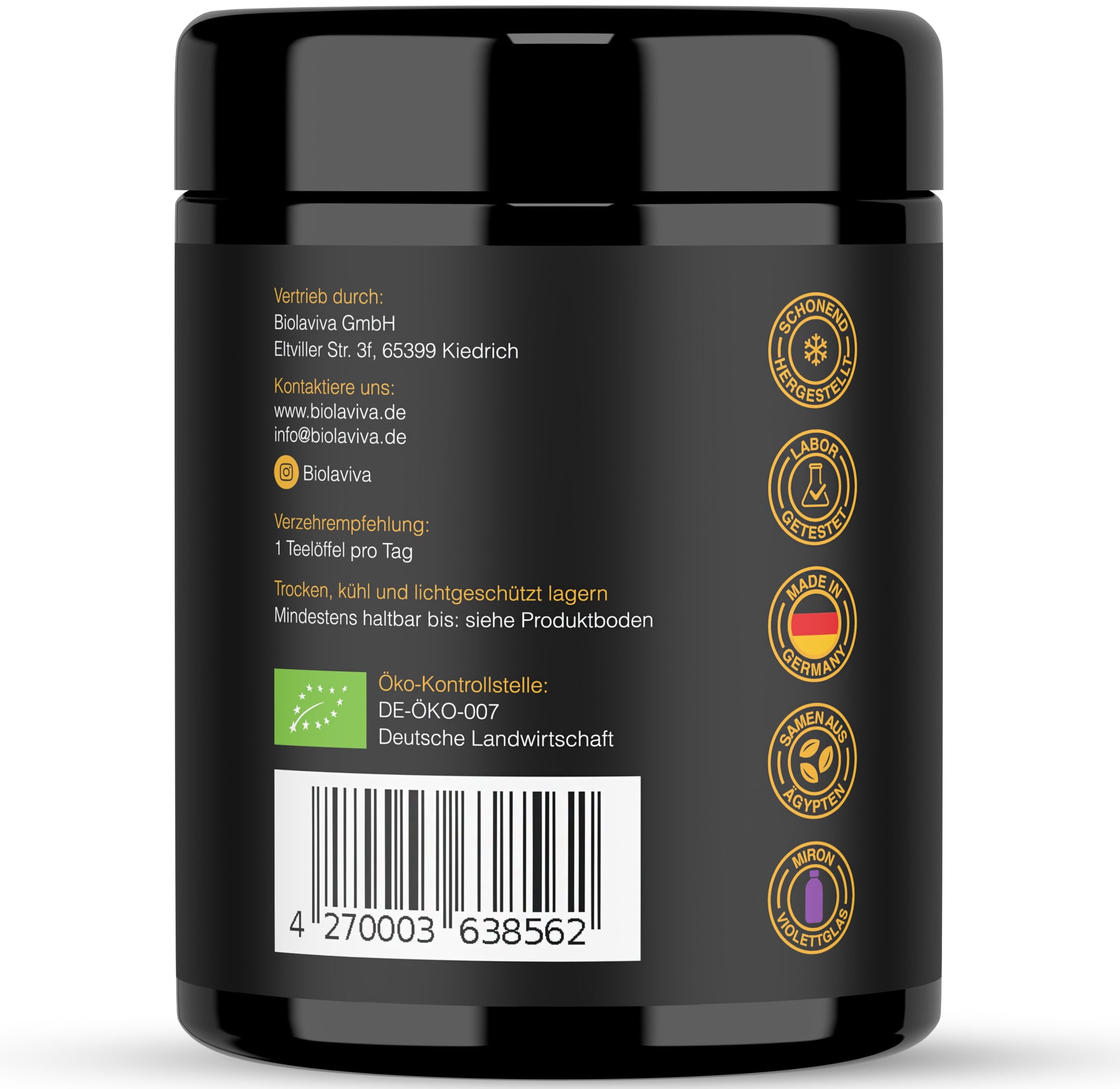 2 × Bio Schwarzkümmel in Honig 250g