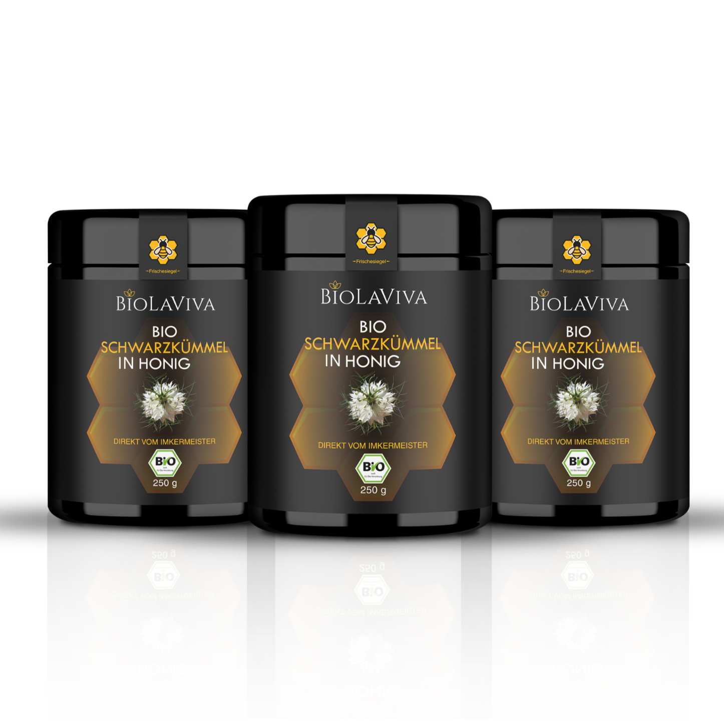 3× Bio Schwarzkümmel in Honig 250g