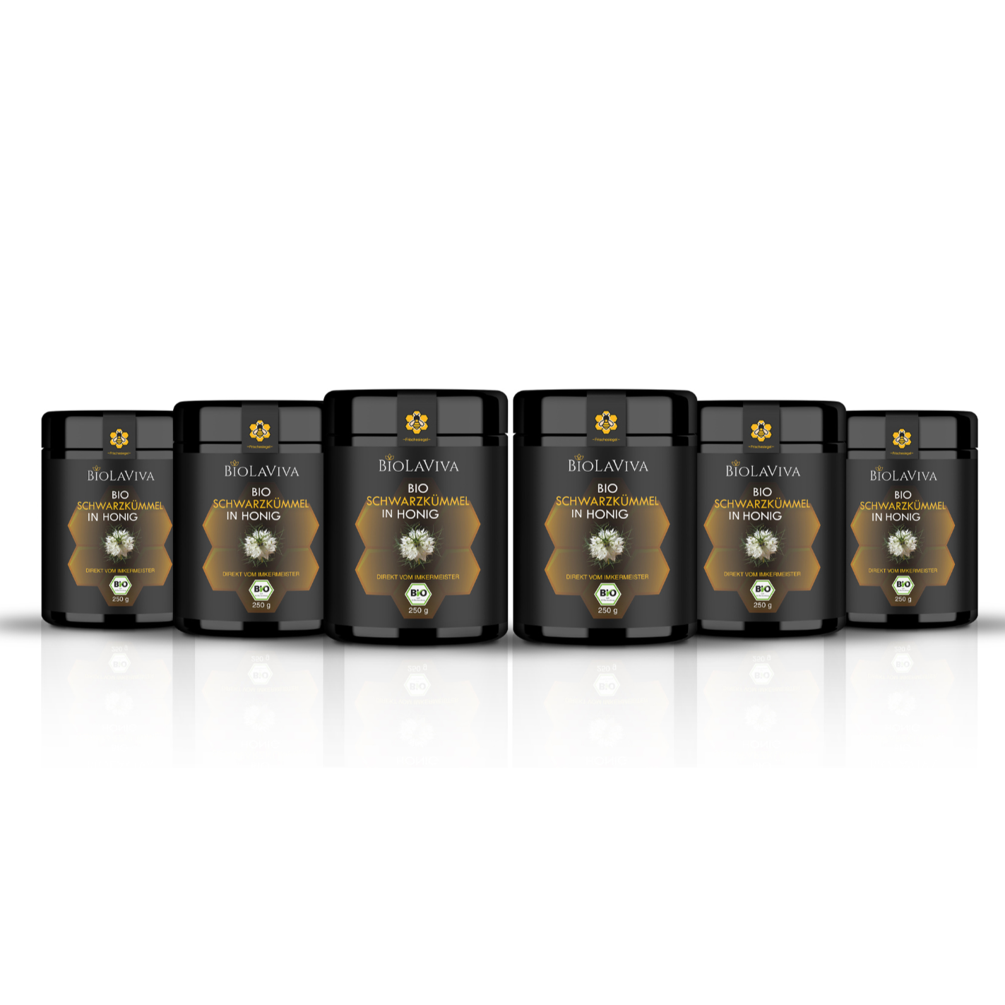 6× Schwarzkümmel in Honig 250g