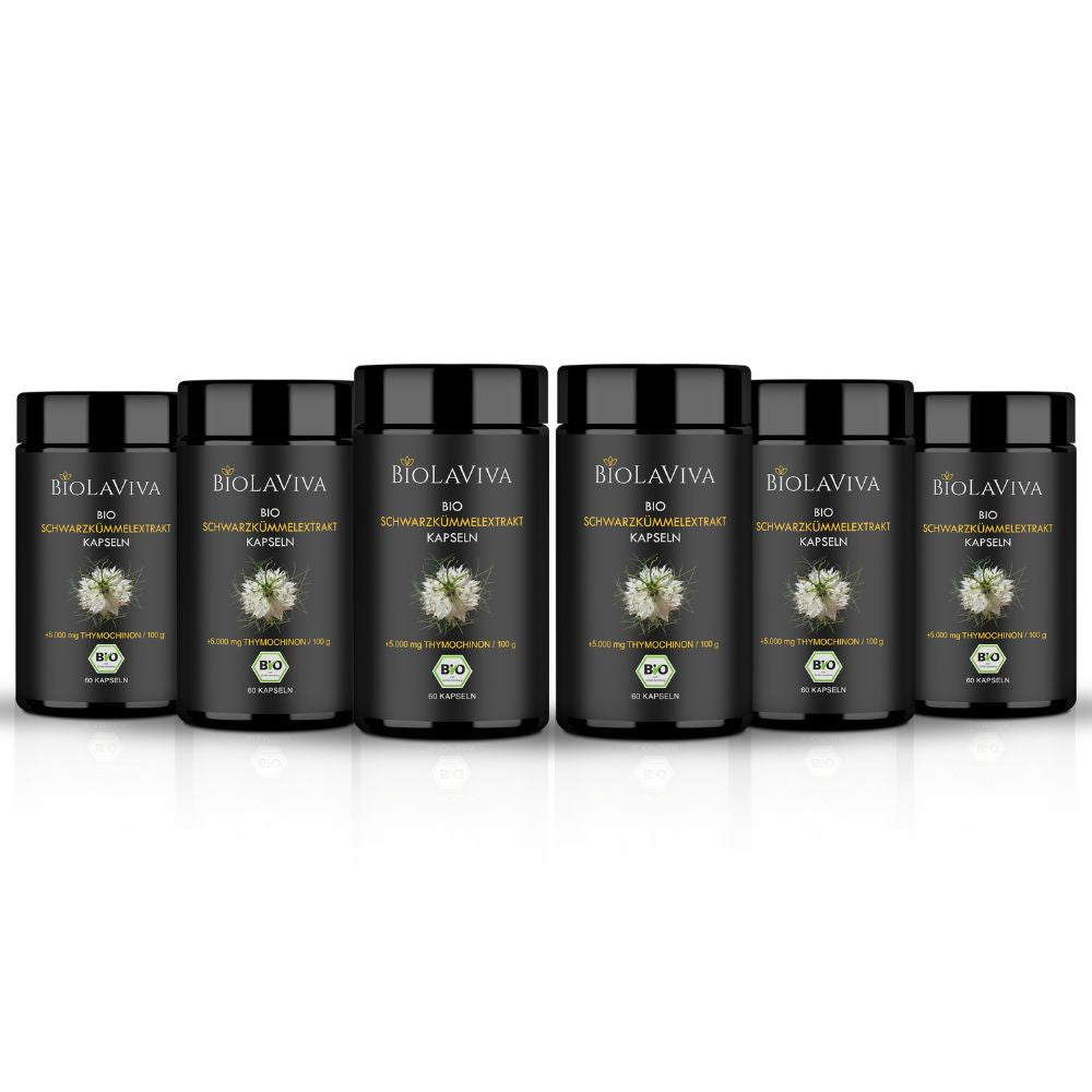 6x Schwarzkümmelöl Kapseln 5% Thymochinon 60 Kapseln