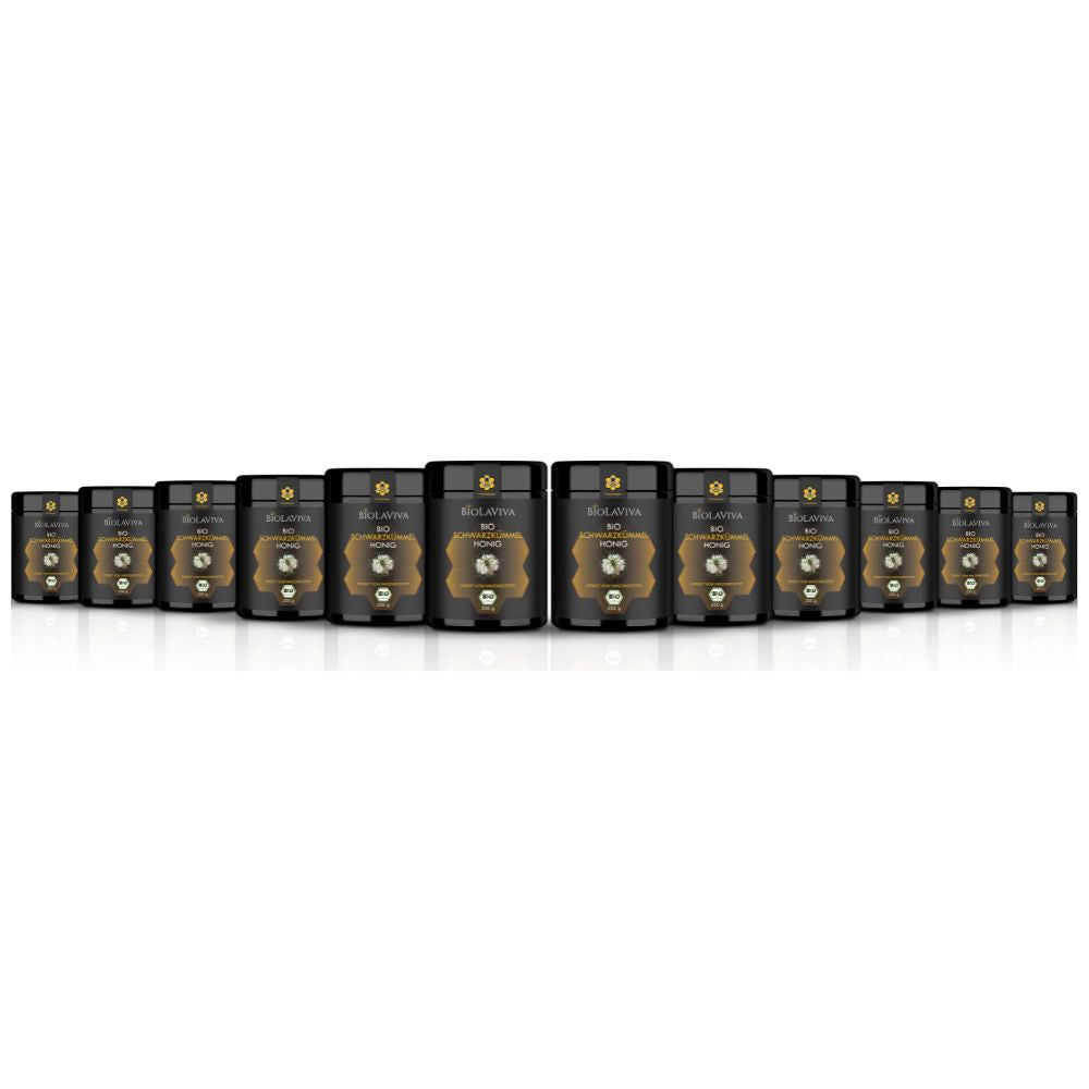 12× Schwarzkümmel Honig
