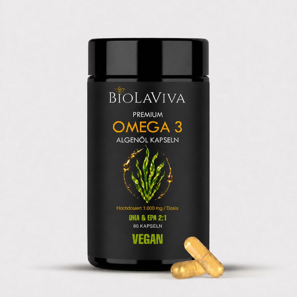 Premium Omega 3 Algenöl Kapseln - hochdosiert - vegan