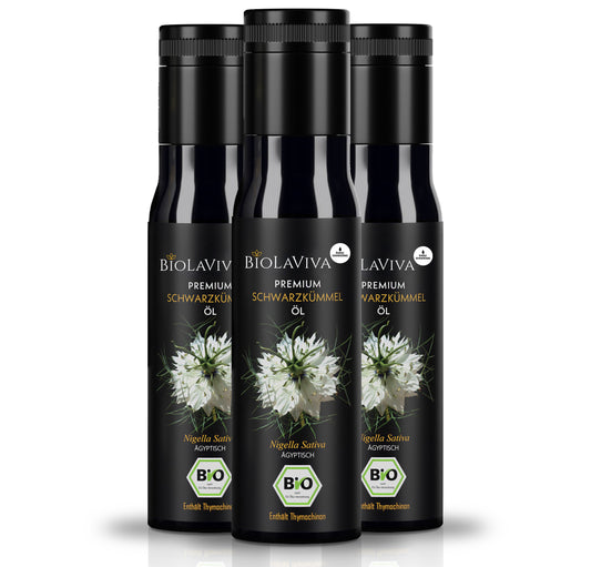 3× Bio Schwarzkümmelöl ungefiltert 100ml