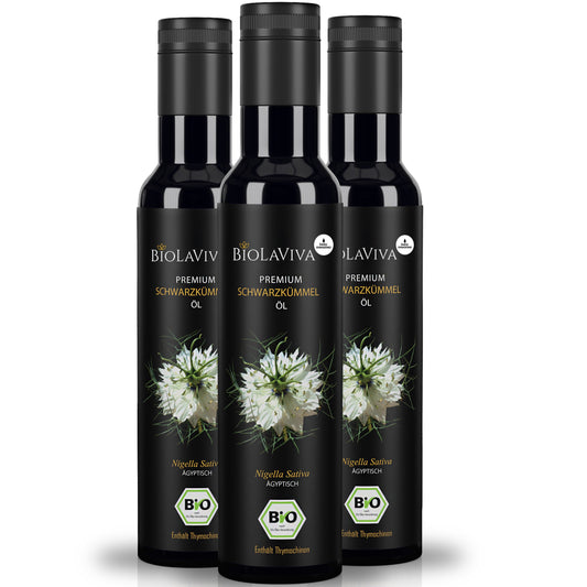 3× Bio Schwarzkümmelöl ungefiltert 250ml