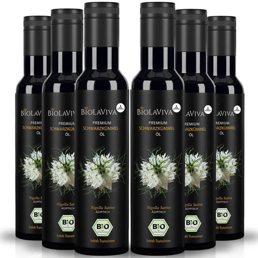 6× Bio Schwarzkümmelöl ungefiltert 250ml
