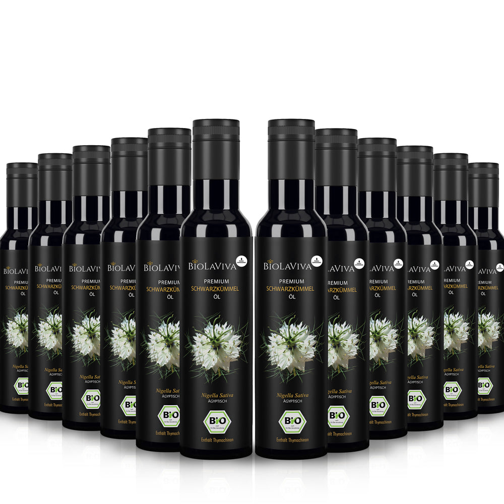 12× Bio Schwarzkümmelöl ungefiltert 250ml