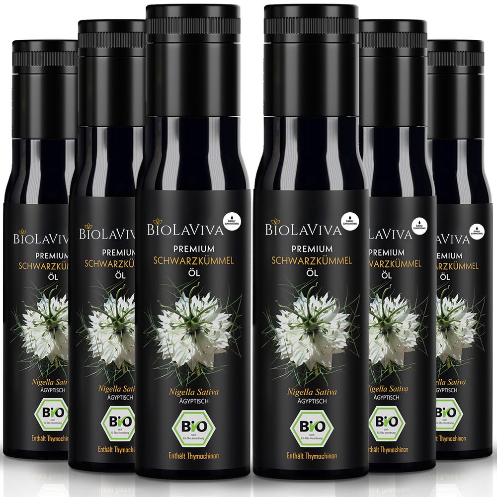 6× Bio Schwarzkümmelöl ungefiltert 100ml