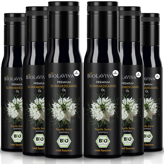 6× Bio Schwarzkümmelöl ungefiltert 100ml