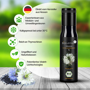12× Bio Schwarzkümmelöl ungefiltert 100ml