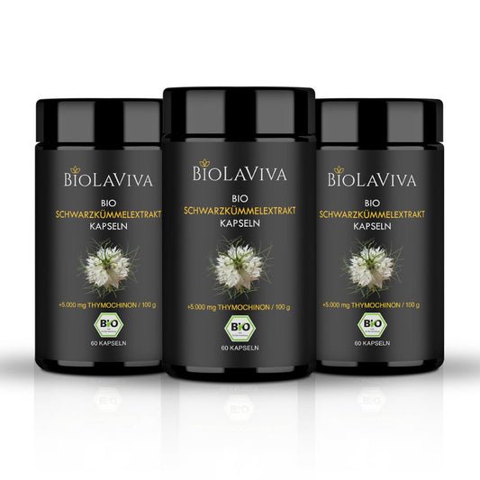 3x Schwarzkümmelöl Kapseln 5% Thymochinon