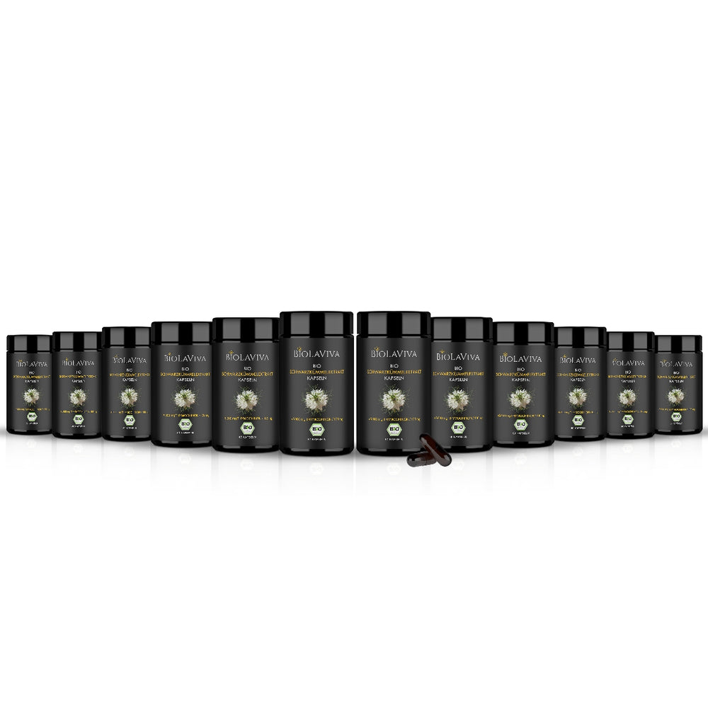 12× Bio Schwarzkümmelöl Kapseln - ungefiltert - 240 Kapseln